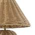GloboStar® SAOFILIPE 02239 Boho Επιτραπέζιο Φωτιστικό Μονόφωτο 1 x E27 AC220-240V IP20 - Φ40 x Υ45cm - Μπεζ Ξύλινο Καμπάνα - 5 Χρόνια Εγγύηση - ledmania.gr