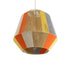 GloboStar® CORRALEJO 02289 Boho Φωτιστικό Οροφής Μονόφωτο 1 x E27 AC220-240V IP20 - Φ50 x Υ50cm - Μπεζ με Λευκό και Γρι με Πορτοκαλί Λεπτό Νήμα Βαμβακερό Πλέγμα Καμπάνα - 5 Χρόνια Εγγύηση - ledmania.gr