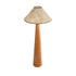 GloboStar® MASPALOMAS 02292 Boho Επιδαπέδιο Φωτιστικό Μονόφωτο 1 x E27 AC220-240V IP20 - Φ55 x Υ145cm - Μπεζ Ξύλινο Καμπάνα - 5 Χρόνια Εγγύηση - ledmania.gr