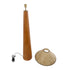 GloboStar® MASPALOMAS 02292 Boho Επιδαπέδιο Φωτιστικό Μονόφωτο 1 x E27 AC220-240V IP20 - Φ55 x Υ145cm - Μπεζ Ξύλινο Καμπάνα - 5 Χρόνια Εγγύηση - ledmania.gr