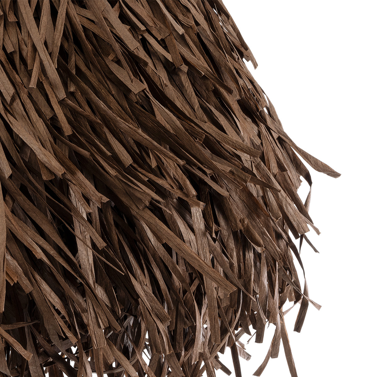 GloboStar® GUADELOUPE 02293 Boho Κρεμαστό Φωτιστικό Οροφής Μονόφωτο 1 x E27 AC220-240V IP20 - Φ40 x Υ35cm - Καφέ Φυσική Ράφια Νήμα Πλέγμα Καμπάνα - 5 Χρόνια Εγγύηση - ledmania.gr
