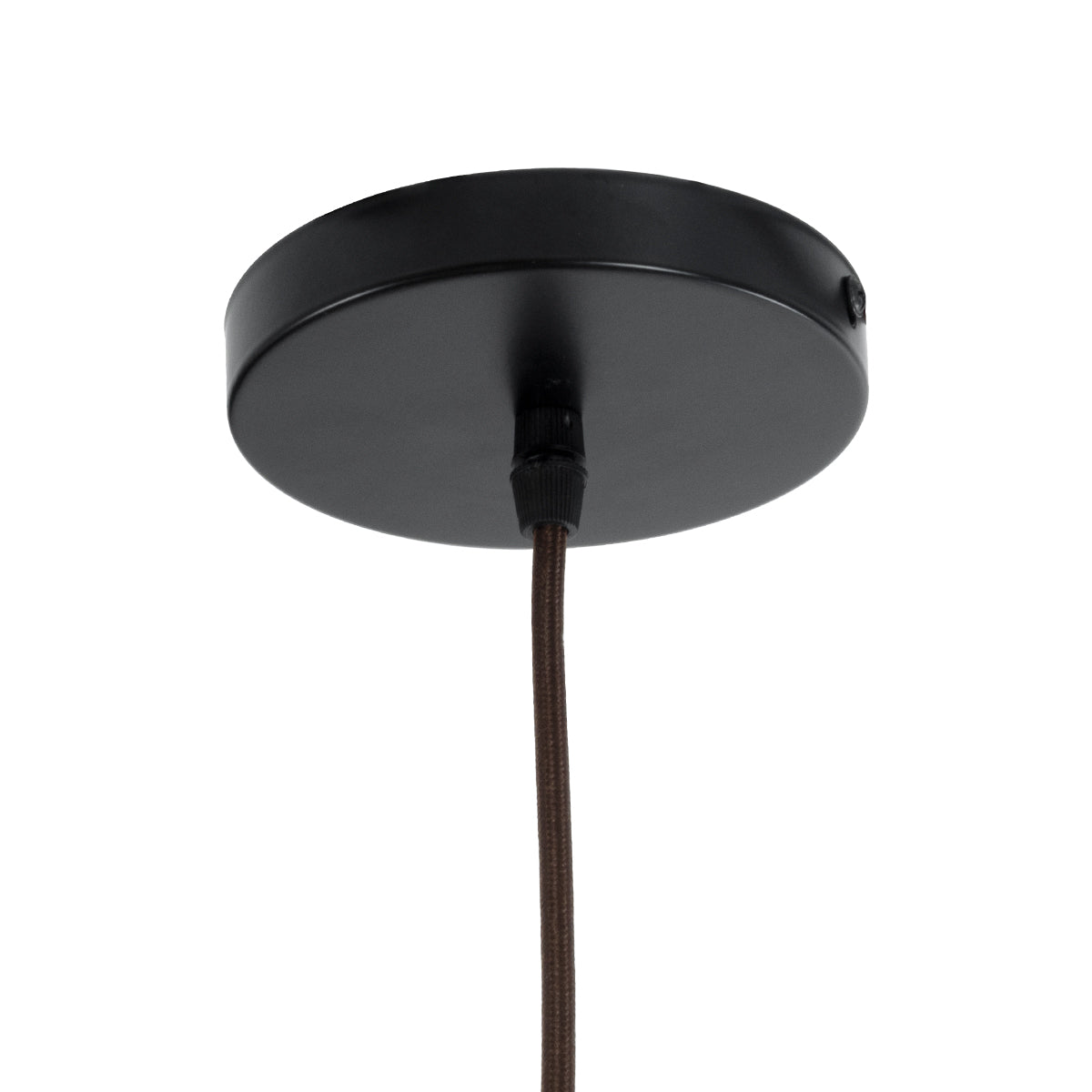 GloboStar® GUADELOUPE 02293 Boho Κρεμαστό Φωτιστικό Οροφής Μονόφωτο 1 x E27 AC220-240V IP20 - Φ40 x Υ35cm - Καφέ Φυσική Ράφια Νήμα Πλέγμα Καμπάνα - 5 Χρόνια Εγγύηση - ledmania.gr