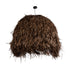GloboStar® GUADELOUPE 02295 Boho Κρεμαστό Φωτιστικό Οροφής Μονόφωτο 1 x E27 AC220-240V IP20 - Φ120 x Υ100cm - Καφέ Σκούρο Φυσική Ράφια Νήμα Πλέγμα Καμπάνα - 5 Χρόνια Εγγύηση - ledmania.gr