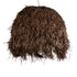 GloboStar® GUADELOUPE 02295 Boho Κρεμαστό Φωτιστικό Οροφής Μονόφωτο 1 x E27 AC220-240V IP20 - Φ120 x Υ100cm - Καφέ Σκούρο Φυσική Ράφια Νήμα Πλέγμα Καμπάνα - 5 Χρόνια Εγγύηση - ledmania.gr