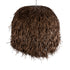 GloboStar® GUADELOUPE 02295 Boho Κρεμαστό Φωτιστικό Οροφής Μονόφωτο 1 x E27 AC220-240V IP20 - Φ120 x Υ100cm - Καφέ Σκούρο Φυσική Ράφια Νήμα Πλέγμα Καμπάνα - 5 Χρόνια Εγγύηση - ledmania.gr