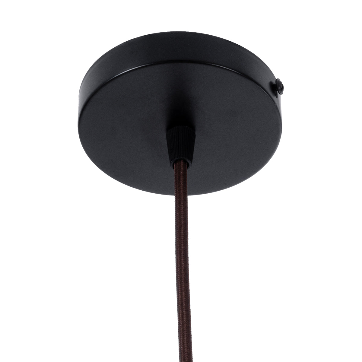 GloboStar® PALERMO 02310 Boho Κρεμαστό Φωτιστικό Οροφής Μονόφωτο 1 x E27 AC220-240V IP20 - Φ60 x Υ18cm - Μπεζ Καφέ Ξύλινο Μπαμπού Πλέγμα - 5 Χρόνια Εγγύηση - ledmania.gr