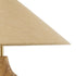 GloboStar® LAFRONTERA 02313 Boho Επιτραπέζιο Φωτιστικό Μονόφωτο 1 x E27 AC220-240V IP20 - Φ50 x Υ60cm - Μπεζ Ξύλινο Καμπάνα - 5 Χρόνια Εγγύηση - ledmania.gr