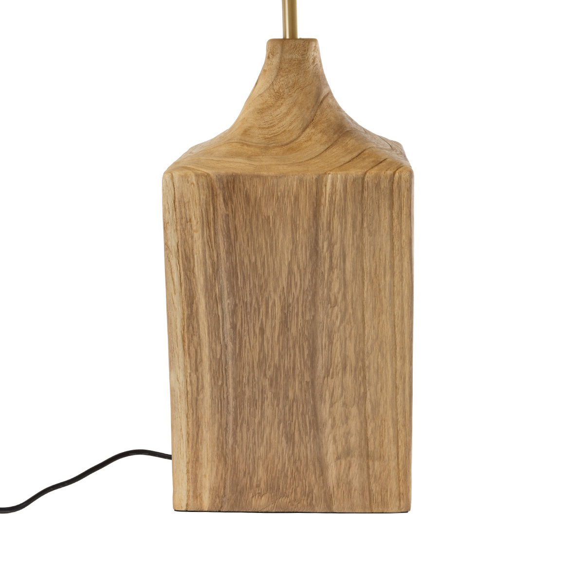 GloboStar® LAFRONTERA 02313 Boho Επιτραπέζιο Φωτιστικό Μονόφωτο 1 x E27 AC220-240V IP20 - Φ50 x Υ60cm - Μπεζ Ξύλινο Καμπάνα - 5 Χρόνια Εγγύηση - ledmania.gr