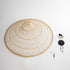 GloboStar® KAIA 02348 Boho Κρεμαστό Φωτιστικό Οροφής Μονόφωτο 1 x E27 AC220-240V IP20 - Φ100 x Υ30cm - Μπεζ Ξύλινο Μπαμπού Πλέγμα Καμπάνα - 5 Χρόνια Εγγύηση - ledmania.gr