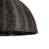 GloboStar® MONTANA 02381 Boho Κρεμαστό Φωτιστικό Οροφής Μονόφωτο 1 x E27 AC220-240V IP20 - Φ50 x Υ25cm - Σκούρο Καφέ Μπαμπού Πλέγμα Καμπάνα - 5 Χρόνια Εγγύηση - ledmania.gr