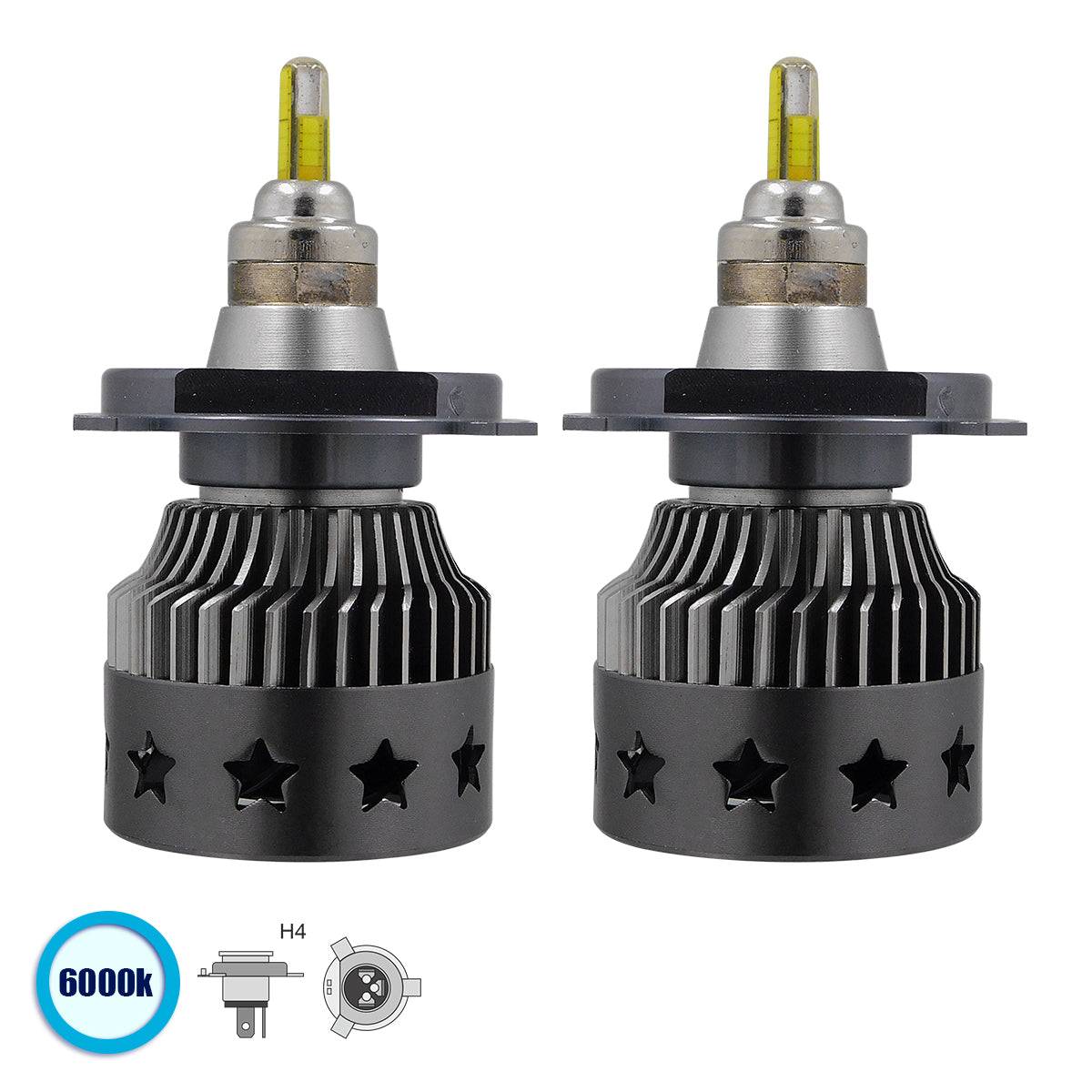 GloboStar® 82062 H4 360° Line Extreme KIT Βασικού Φωτισμού Αυτοκινήτου & Φορτηγού 3rd Generation Can-Bus Extreme Truck Series LED CREE CXB COB 170W 23800lm DC 9-32V Αδιάβροχο IP66 Ψυχρό Λευκό 6000K - ledmania.gr