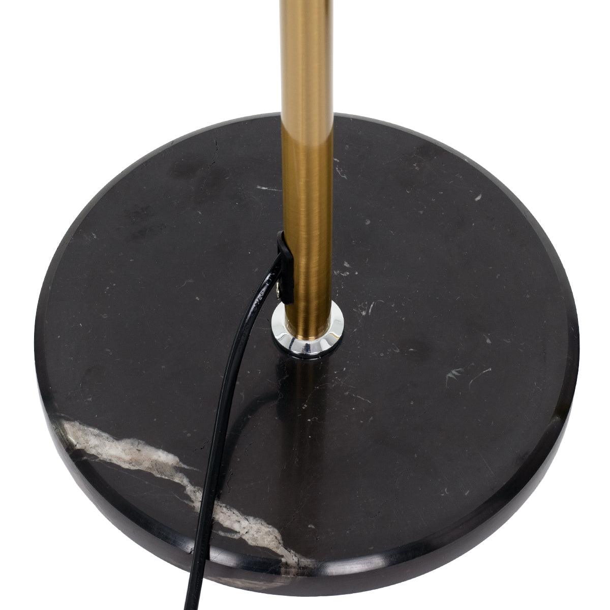 GloboStar® VERSA 00832 Μοντέρνο Φωτιστικό Δαπέδου Μονόφωτο Μεταλλικό Μπρονζέ Χρυσό με Μαύρη Μαρμάρινη Βάση Φ14.5 x Υ155cm - ledmania.gr