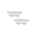 SET OF WHITE PLASTIC END CAPS FOR P108, 1PC WITH HOLE & 1PC WITHOUT HOLE - ledmania.gr