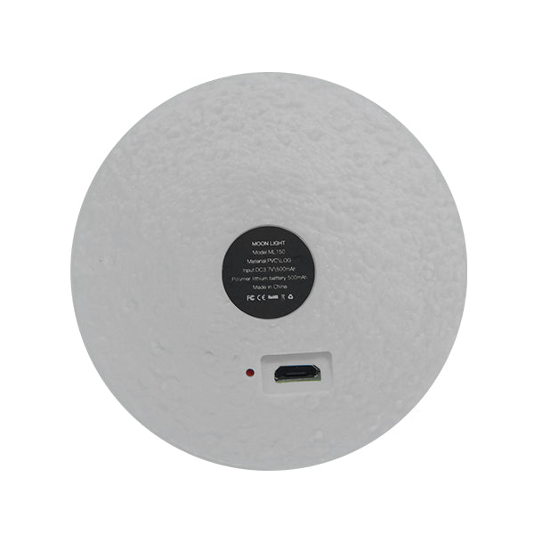 Επαναφορτιζόμενο Διακοσμητικό Ανάγλυφο Φωτιστικό Αφής 3D Moon 15cm 2 Χρωμάτων Ντιμαριζόμενο GloboStar 07028 - ledmania.gr