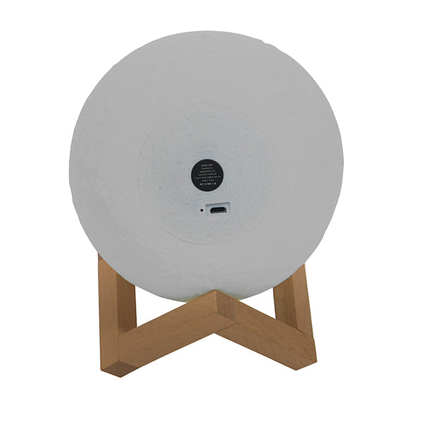 Επαναφορτιζόμενο Διακοσμητικό Ανάγλυφο Φωτιστικό Αφής 3D Moon 15cm 2 Χρωμάτων Ντιμαριζόμενο GloboStar 07028 - ledmania.gr