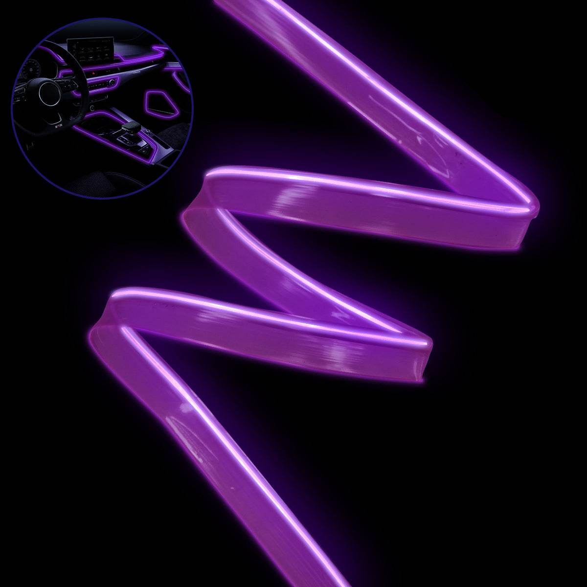 Εύκαμπτο φωτιζόμενο καλώδιο Neon Μωβ GloboStar 08007 - ledmania.gr