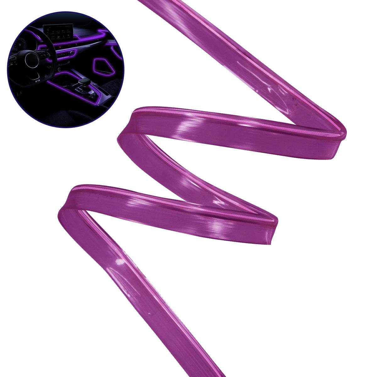Εύκαμπτο φωτιζόμενο καλώδιο Neon Μωβ GloboStar 08007 - ledmania.gr
