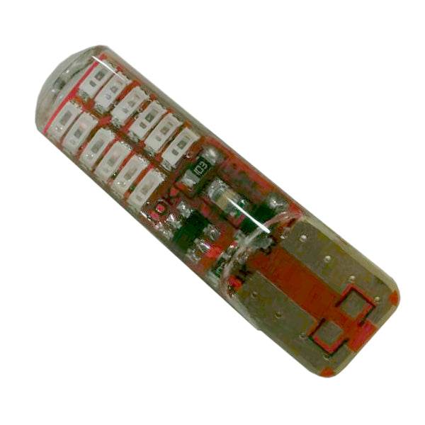 Λαμπτήρας T10 24 SMD Σιλικόνης Κόκκινο Strobe GloboStar 08341 - ledmania.gr
