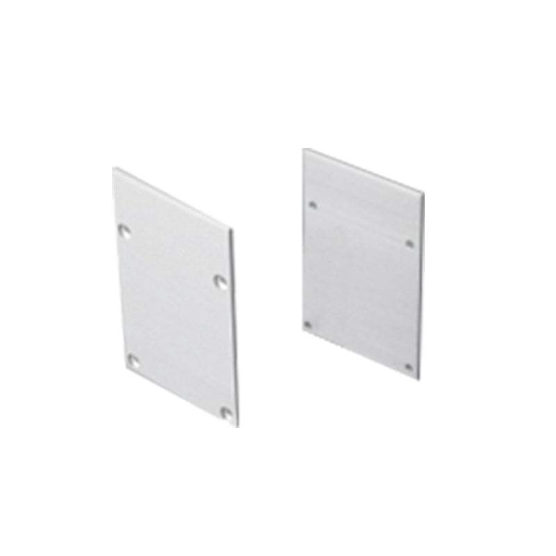 SET OF METAL END CAPS FOR P207, 2 PCS WITHOUT HOLE - ledmania.gr