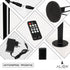 GloboStar® ALIEN-DIVA-BLACK-50-3 ALIEN Design DIVA Μοντέρνο Minimal Nordic Μεταλλικό Φωτιστικό Επιτραπέζιο - Πορτατίφ - Λαμπατέρ Μαύρο LED 8W 960lm με Ασύρματο Χειριστήριο RF & Dimmer IP20 Θερμό Λευκό 3000K Μ3 x Π1.6 x Υ50cm - ledmania.gr
