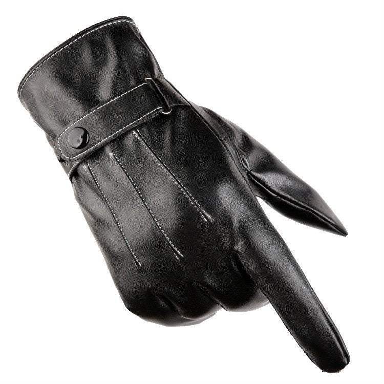 MENS WINTER GLOVES FOR A TOUCHSCREEN SMARTPHONE BLACK - ledmania.gr