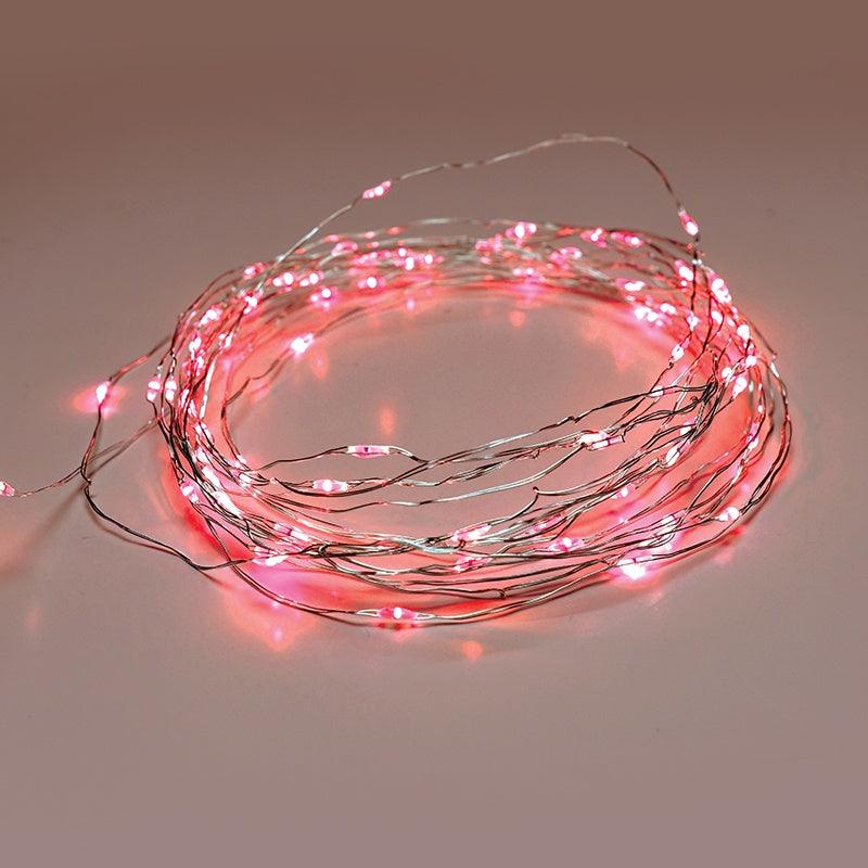 100 LED ΛΑΜΠΑΚ ΣΕΙΡΑ ΚΟΚΚΙΝΟ ΑΣΗΜΙ ΚΑΛΩΔ ΧΑΛΚΟΥ ΑΝΤΑΠΤΟΡ(3VDC) & 8 ΠΡΟΓΡΑΜ IP44 10m+3m 1.8W - ledmania.gr