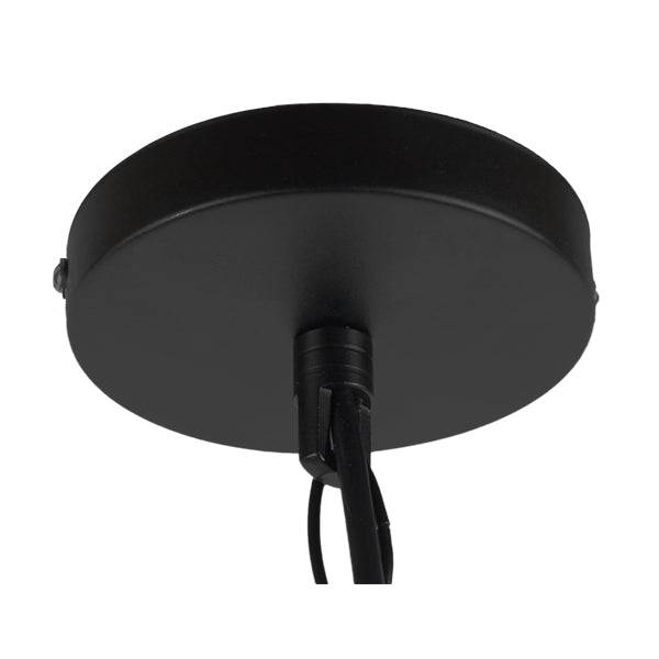 GloboStar® LINDELL 10001110 Vintage Industrial Κρεμαστό Φωτιστικό Οροφής Μονόφωτο Μαύρο Μεταλλικό με Μπεζ Σχοινί Φ18 x Y33cm - ledmania.gr