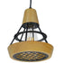 GloboStar® AKRON 10001133 Μοντέρνο Κρεμαστό Φωτιστικό Οροφής Μονόφωτο Μπεζ Ξύλινο με Μεταλλικό Πλέγμα Φ19 x Y22cm - ledmania.gr