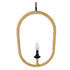 GloboStar® MIERES 10001142 Vintage Κρεμαστό Φωτιστικό Οροφής Μονόφωτο Μαύρο Μεταλλικό με Μπεζ Σχοινί Μ35 x Π10 x Υ53cm - ledmania.gr