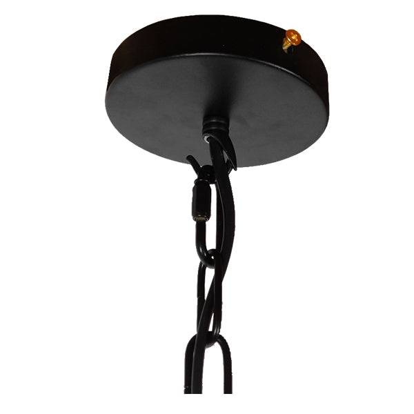 GloboStar® MIERES 10001142 Vintage Κρεμαστό Φωτιστικό Οροφής Μονόφωτο Μαύρο Μεταλλικό με Μπεζ Σχοινί Μ35 x Π10 x Υ53cm - ledmania.gr