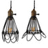 GloboStar® DANE 10001181 Vintage Industrial Κρεμαστό Φωτιστικό Οροφής Μαύρο Μεταλλικό Πλέγμα Φ10 x Y20cm - ledmania.gr
