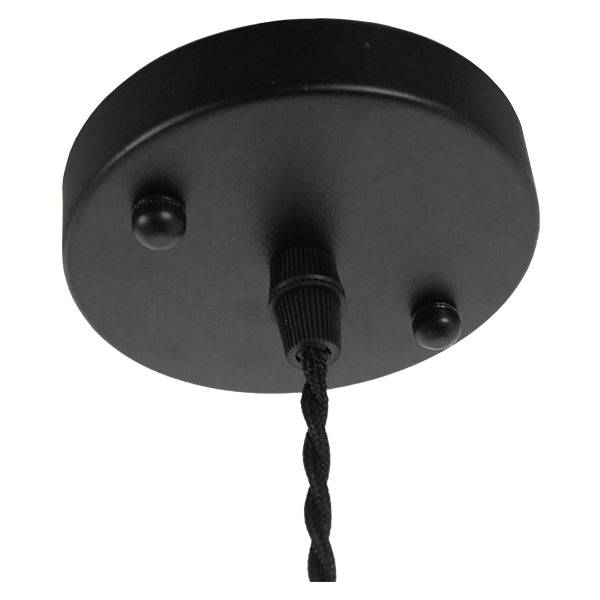 GloboStar® DANE 10001181 Vintage Industrial Κρεμαστό Φωτιστικό Οροφής Μαύρο Μεταλλικό Πλέγμα Φ10 x Y20cm - ledmania.gr