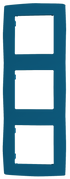 PRIME ΠΛΑΙΣΙΟ 3 ΘΕΣΕΩΝ IP20 ΓΑΛΑΖΙΟ - ledmania.gr