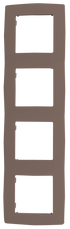 PRIME ΠΛΑΙΣΙΟ 4 ΘΕΣΕΩΝ IP20 ΕΚΡΟΥ - ledmania.gr