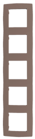 PRIME ΠΛΑΙΣΙΟ 5 ΘΕΣΕΩΝ IP20 ΕΚΡΟΥ - ledmania.gr