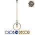 GloboStar® OSLO 10001239 Vintage Industrial Κρεμαστό Φωτιστικό Οροφής Μονόφωτο Μαύρο Μεταλλικό με Μπεζ Σχοινί Μ34 x Π22 x Υ34cm - ledmania.gr