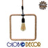 GloboStar® MALVERN 10001240 Vintage Industrial Κρεμαστό Φωτιστικό Οροφής Μονόφωτο Μαύρο Μεταλλικό με Μπεζ Σχοινί Μ33 x Π22 x Υ33cm - ledmania.gr