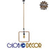 GloboStar® MALVERN 10001240 Vintage Industrial Κρεμαστό Φωτιστικό Οροφής Μονόφωτο Μαύρο Μεταλλικό με Μπεζ Σχοινί Μ33 x Π22 x Υ33cm - ledmania.gr