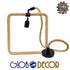 GloboStar® MALVERN 10001240 Vintage Industrial Κρεμαστό Φωτιστικό Οροφής Μονόφωτο Μαύρο Μεταλλικό με Μπεζ Σχοινί Μ33 x Π22 x Υ33cm - ledmania.gr