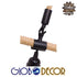 GloboStar® MALVERN 10001240 Vintage Industrial Κρεμαστό Φωτιστικό Οροφής Μονόφωτο Μαύρο Μεταλλικό με Μπεζ Σχοινί Μ33 x Π22 x Υ33cm - ledmania.gr