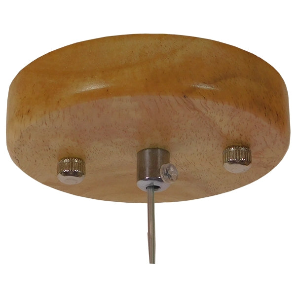 GloboStar® CALISTA 10001252 Μοντέρνο Κρεμαστό Φωτιστικό Οροφής Μονόφωτο 1 x LED με Ενσωματωμένο Φωτισμό LED 3000k Μπεζ Ξύλινο Μ10 x Π10 x Υ33cm - ledmania.gr