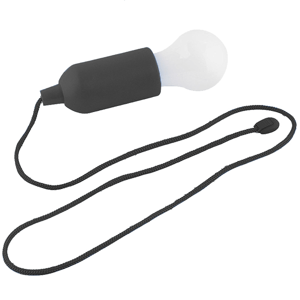 BULB SHAPE PULL LIGHT E-6621 1W BLACK - ledmania.gr