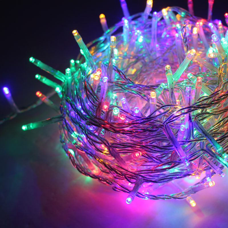 100LED ΛΑΜΠ ΣΕ ΣΕΙΡΑ 5cm ΠΟΛΥΧΡΩΜΑ ΑΝΤΑΠΤ 31VDC&ΕΠΕΚΤ MAX 6ΣΕΤ IP44 3m ΔΙΑΦ ΚΑΛΩΔ - ledmania.gr