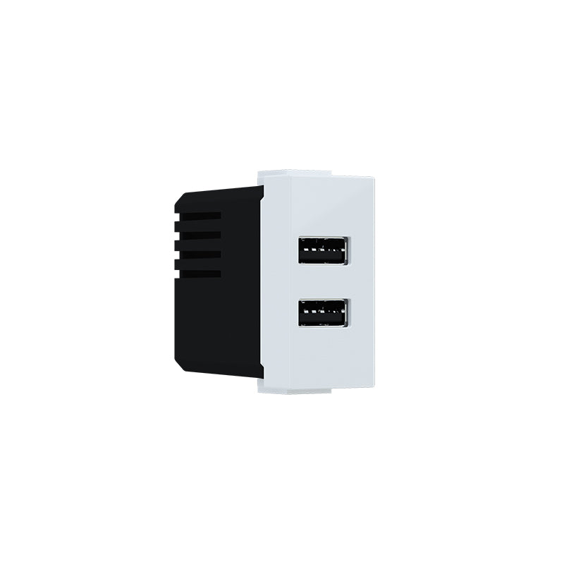 MODYS ΠΡΙΖΑ ΤΡΟΦΟΔΟΣΙΑΣ USB 1 ΣΤ. 2XUSB A+C ΛΕΥΚΟ 5VDC 3A IP20 - ledmania.gr