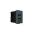 MODYS ΠΡΙΖΑ ΤΡΟΦΟΔΟΣΙΑΣ USB 1 ΣΤ. 2XUSB A+C ΑΝΘΡΑΚΙ 5VDC 3A IP20 - ledmania.gr