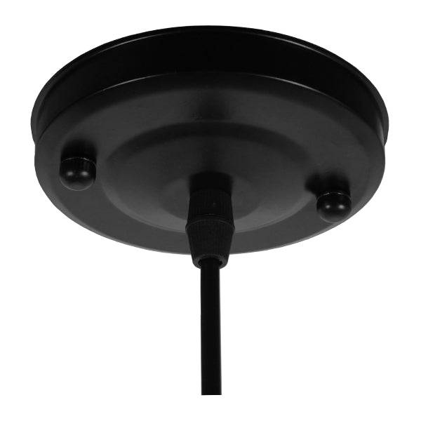 GloboStar® CELOSIA 01212 Μοντέρνο Κρεμαστό Φωτιστικό Οροφής Μονόφωτο Μαύρο Μεταλλικό Flowerpot Φ30 x Y30cm - ledmania.gr
