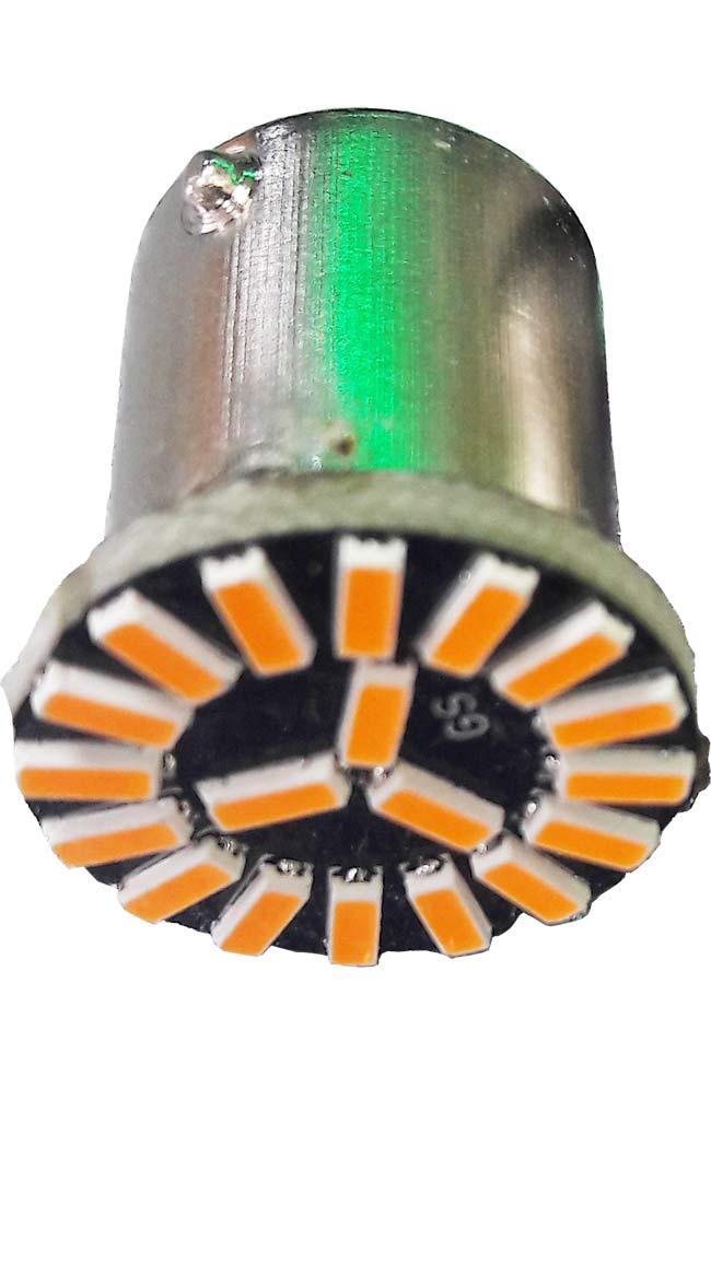 1156 BA15S led 18SMD 4014 LED 200lm-P21W led 18 SMD Led αυτοκινητου-για Οπισθεν-Φλας 12v Πορτοκαλι-1 τεμ - ledmania.gr