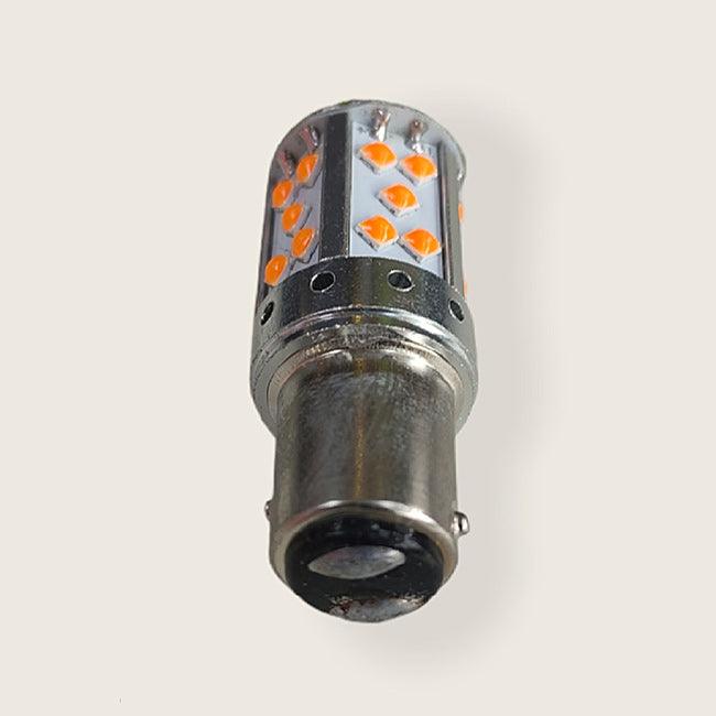 1157 Canbus 1600lm-35smd 3030 Νεας Γενιας-12vDc Led Αυτοκινήτων-Δυο Σκάλες Πορτοκαλι-1 τεμ. - ledmania.gr