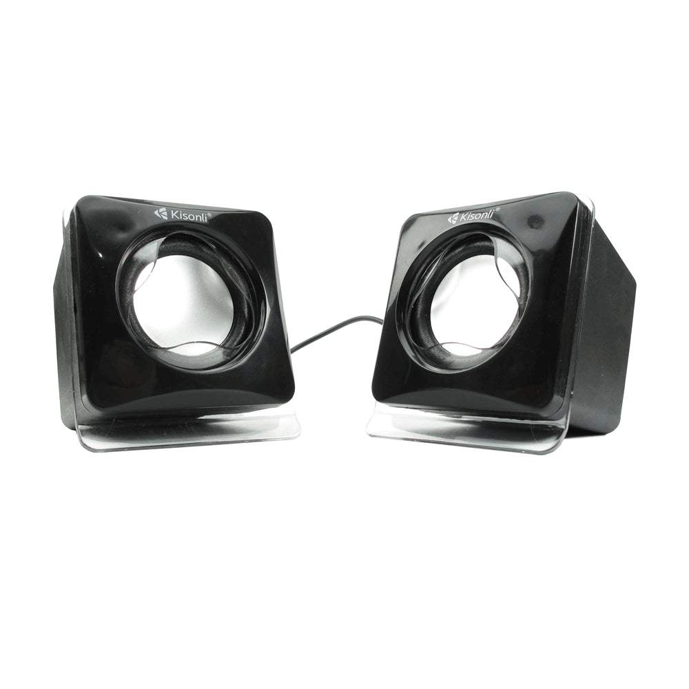 KISONLI SPEAKERS V410 2x3W USB, BLACK - ledmania.gr