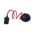 Κρεμαστό Φωτιστικό με Υφασμάτινο Κόκκινο Καλώδιο με Μάυρο Ντουί Ε27 GloboStar 90001 - ledmania.gr